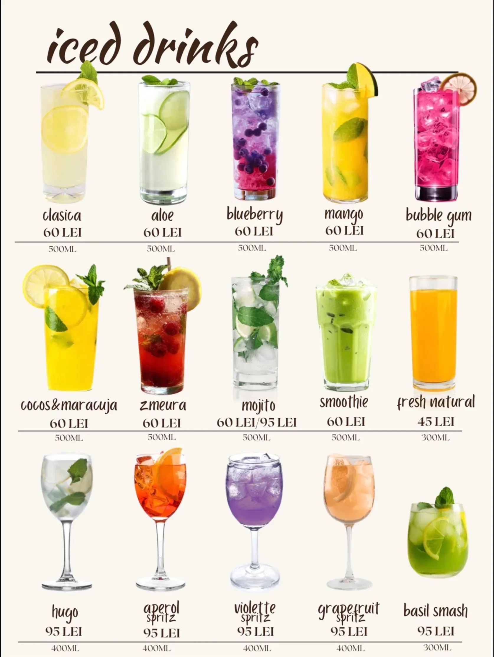 Iced Drinks