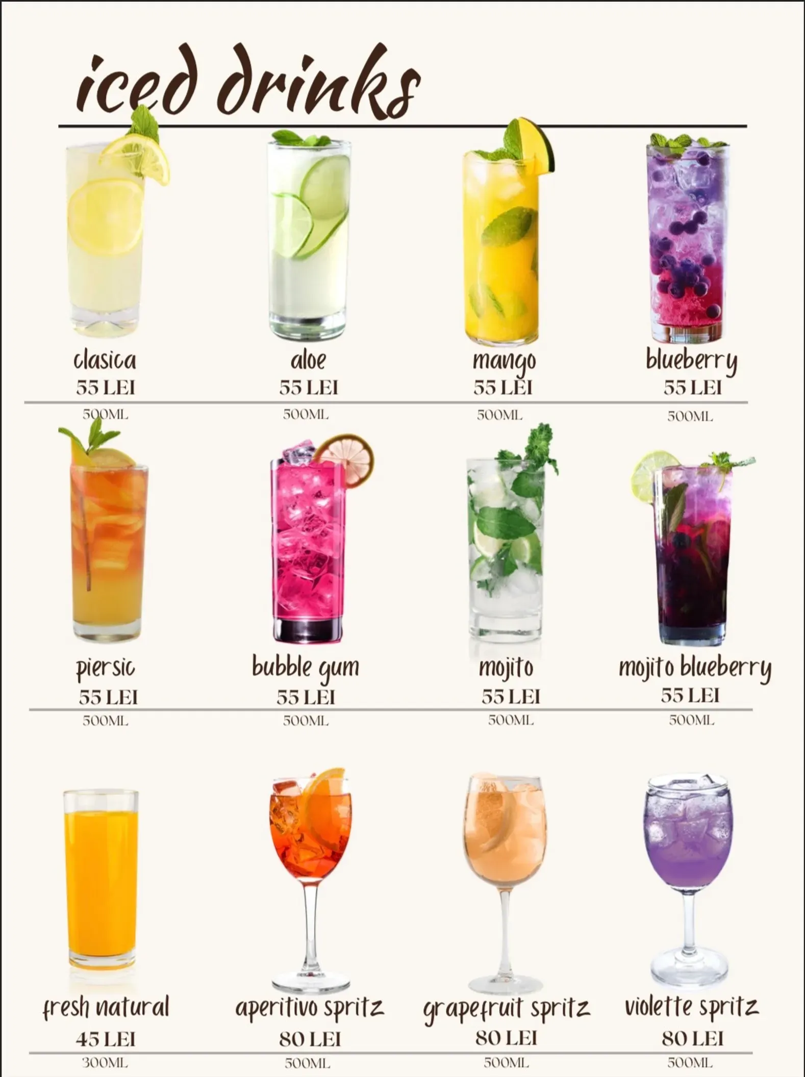 Iced Drinks