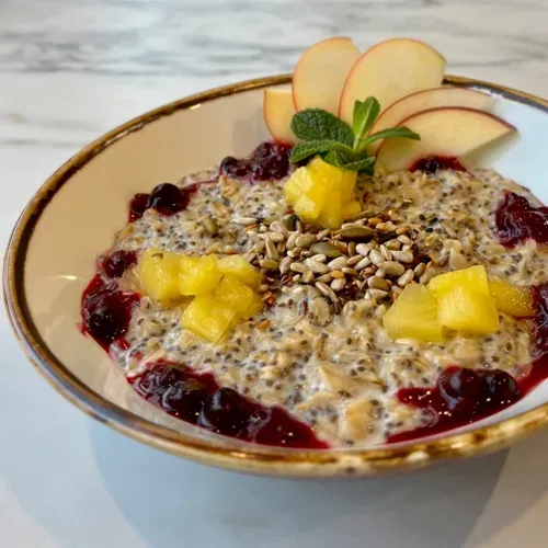 Terci cu mix de fructe, ananas & semințe